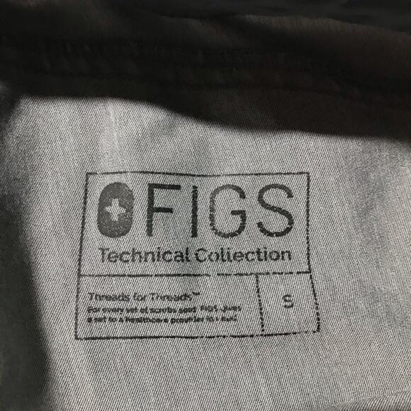 Figs technical collection size small grey with turquoise tie scrub pants medical - Picture 4 of 11